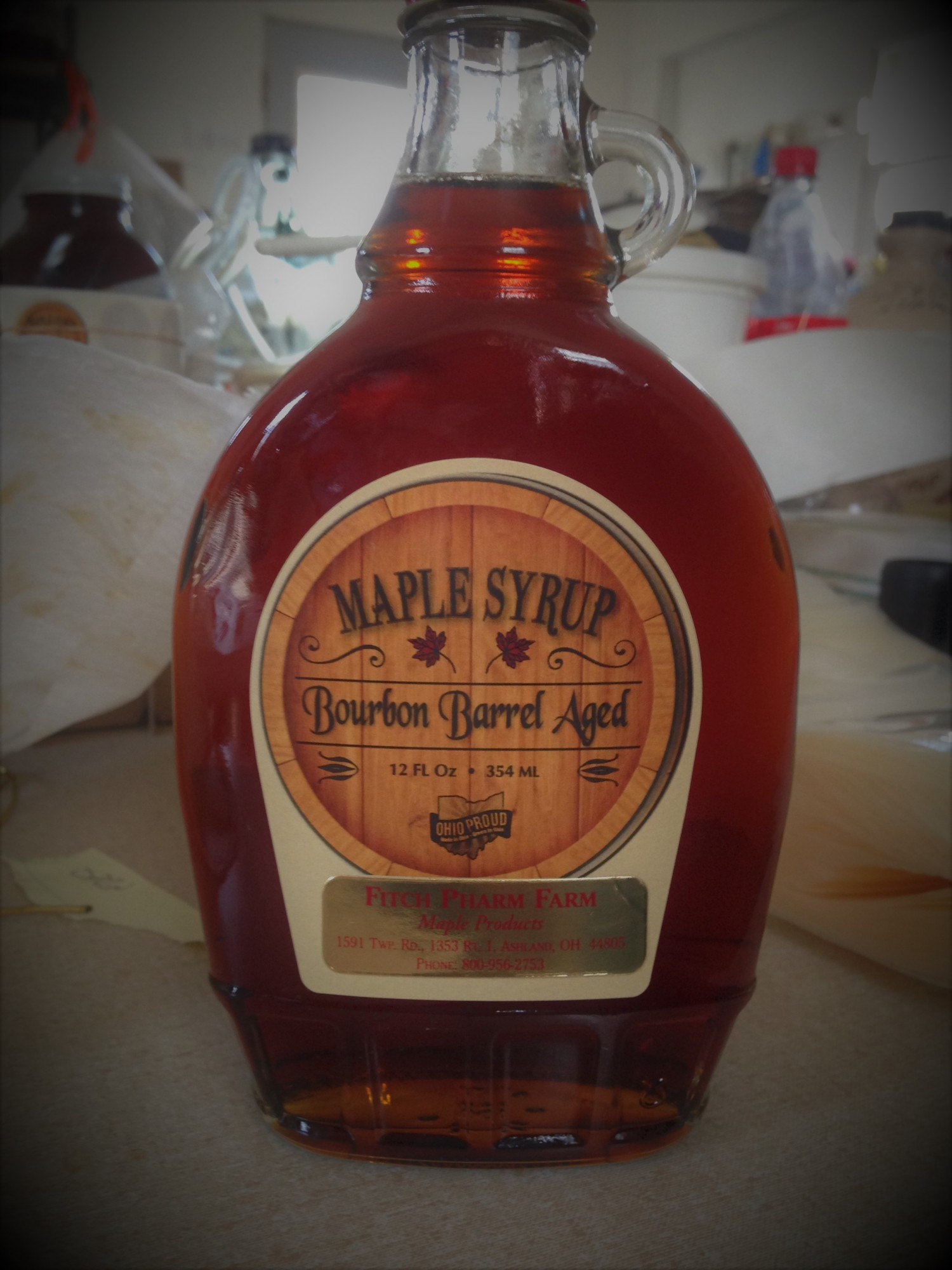 Bourbon Flavored Barrel Aged Maple Syrup