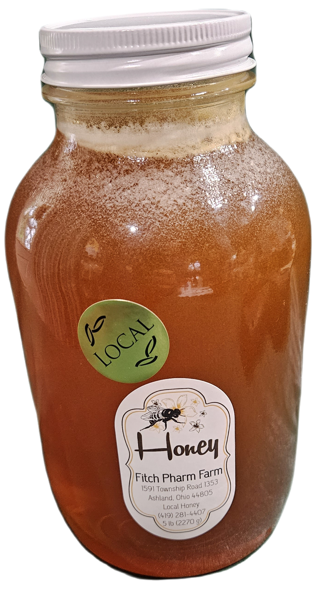 Honey 5 pound glass jar 